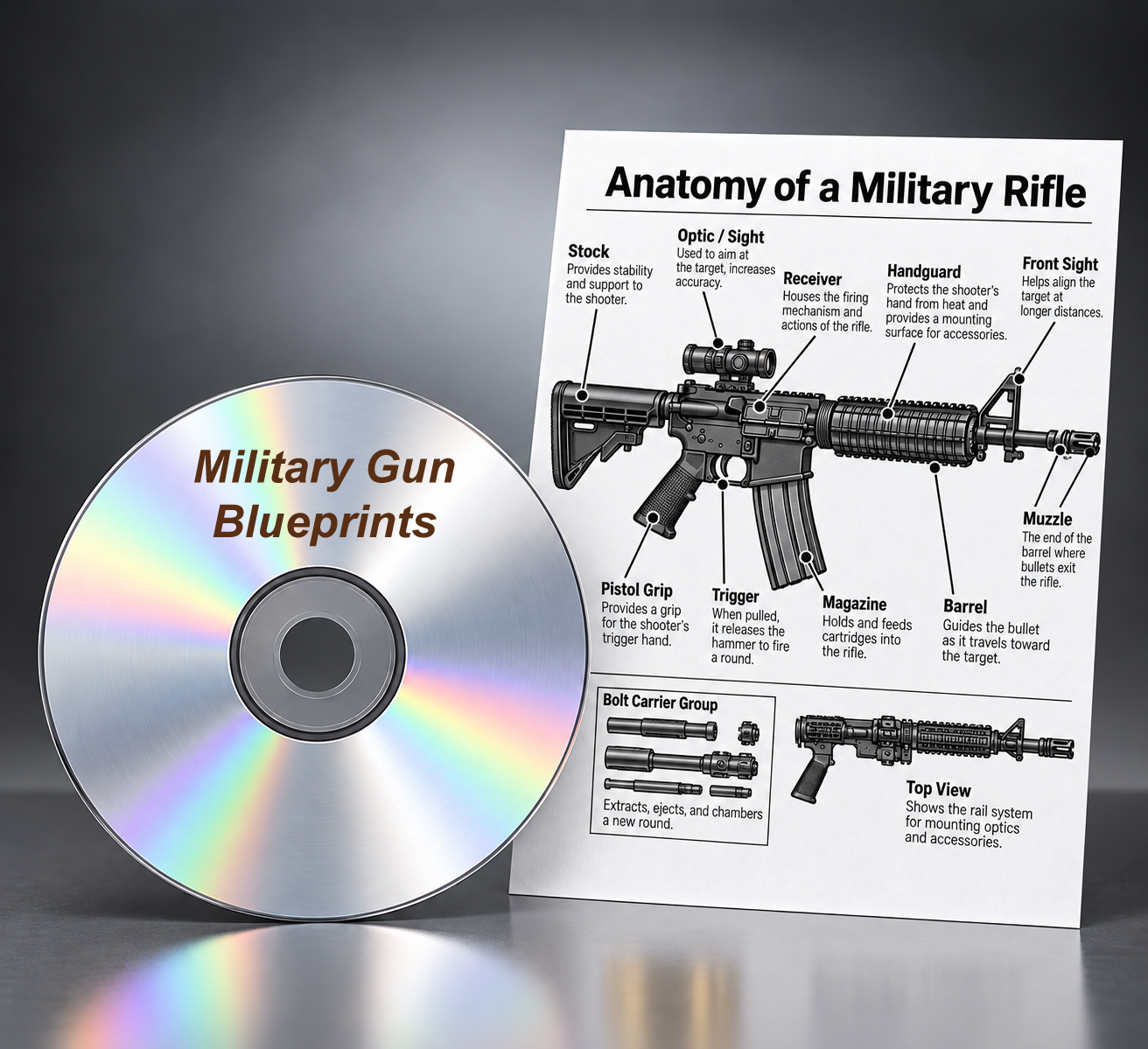 Military Gun Blueprints CD-ROM